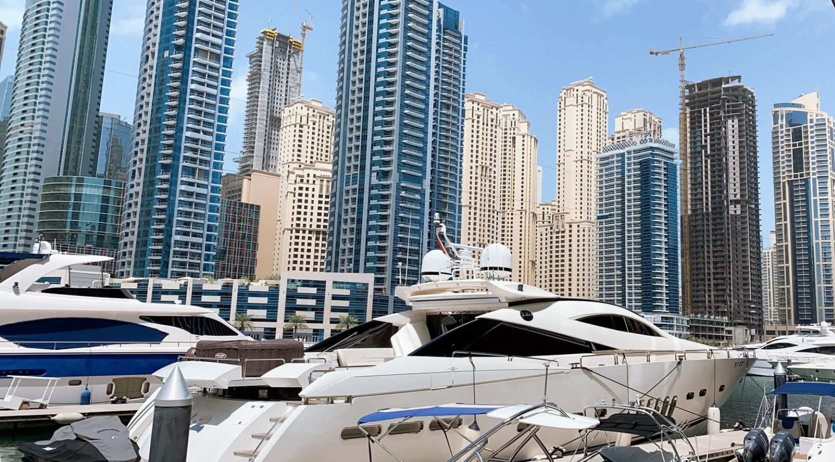 Yacht at Dubai marina